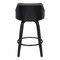 Armen Living Alec 30" Bar Height Swivel Gray Faux Leather and Black Wood Bar Stool LCAEBABLGR30 - alternate 4
